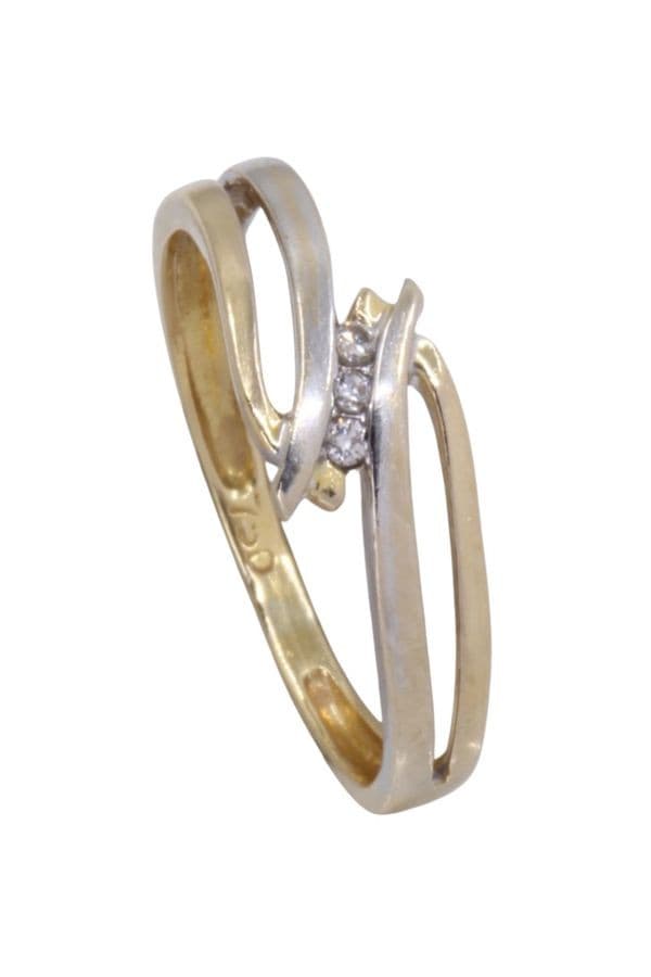 Bague Moderne 2 Ors Diamants - photo 5