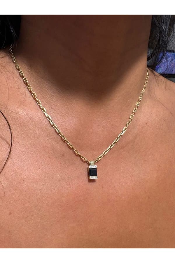 Pendentif Saphir et Diamants - photo 2