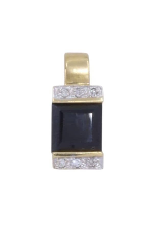PENDENTIF SAPHIR ET DIAMANTS, photo 2 sur 3