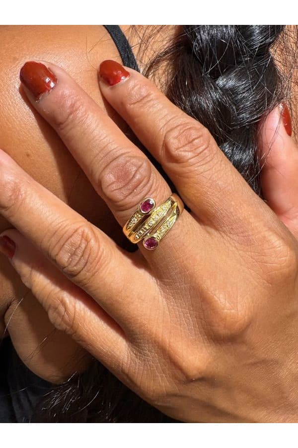 Bague Moderne Rubis et Diamants - photo 2
