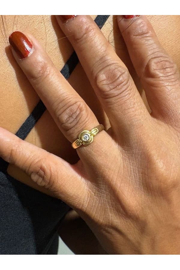 Bague Solitaire Serti Clos - photo 2