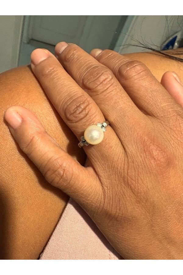 Bague Perle et Diamants - photo 2