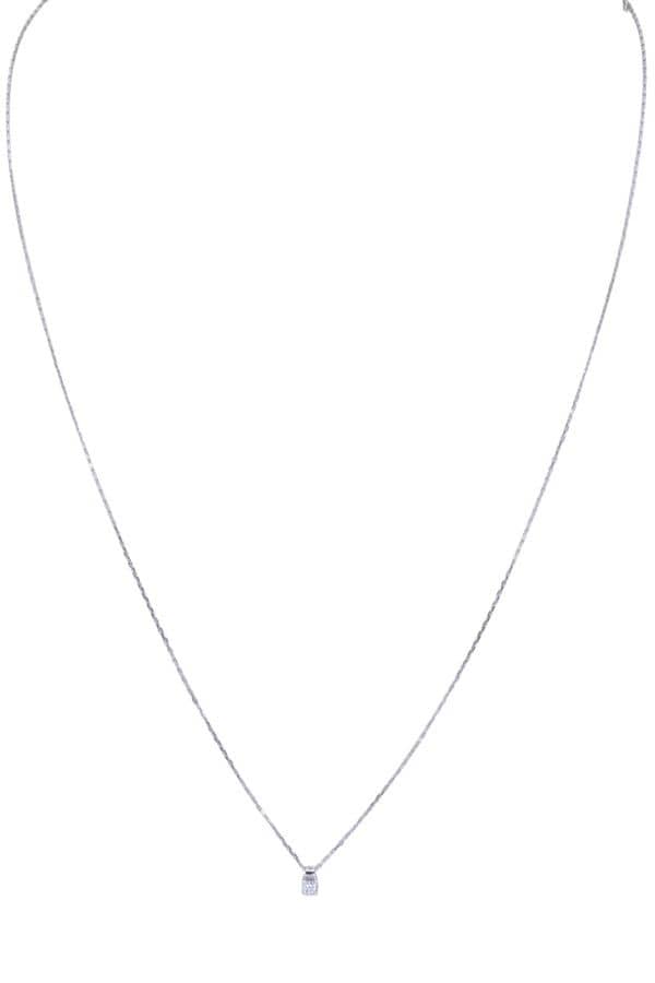 COLLIER DIAMANT SOLITAIRE 0.05 CARAT, photo 2 sur 3