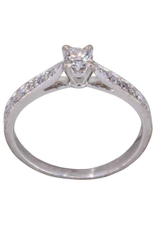 SOLITAIRE MODERNE DIAMANTS, photo 2 sur 3
