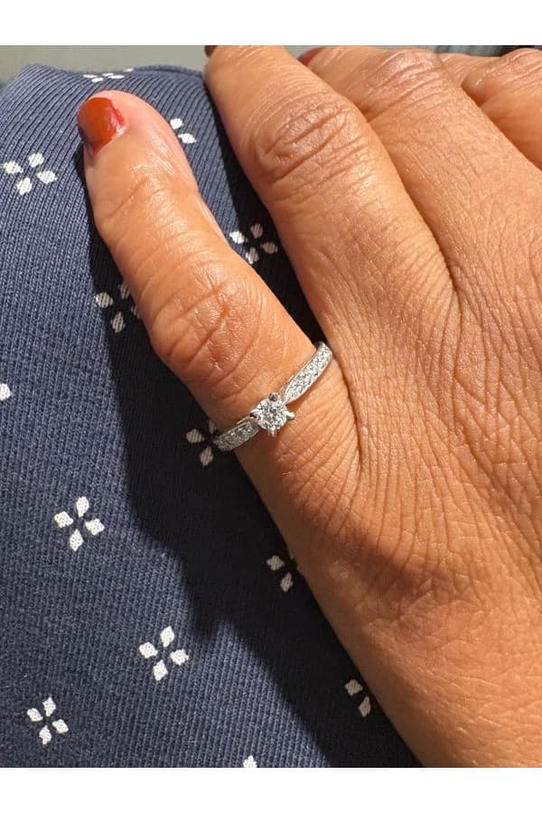 Solitaire Moderne Diamants - photo 2
