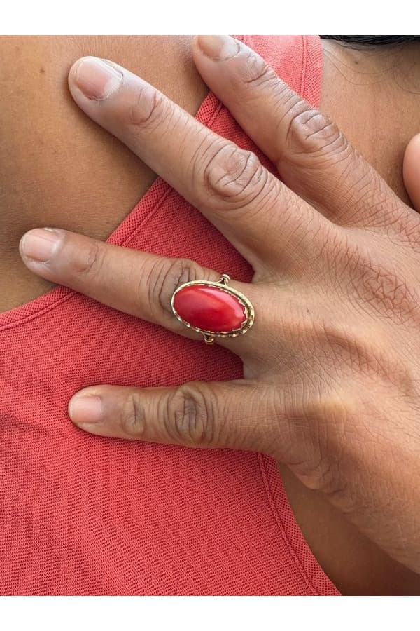 Bague Ancienne Corail - photo 2