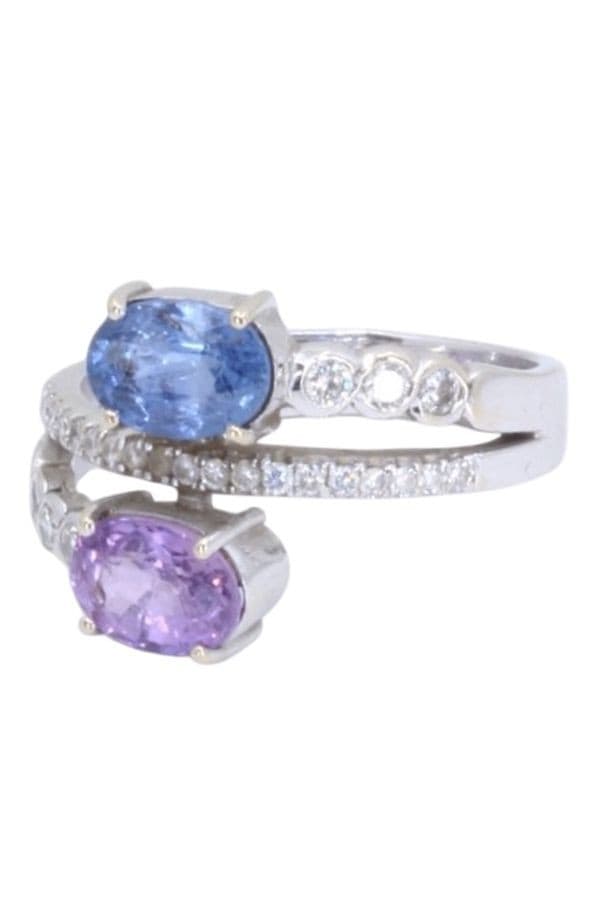 Bague Saphirs Rose et Bleu - photo 6