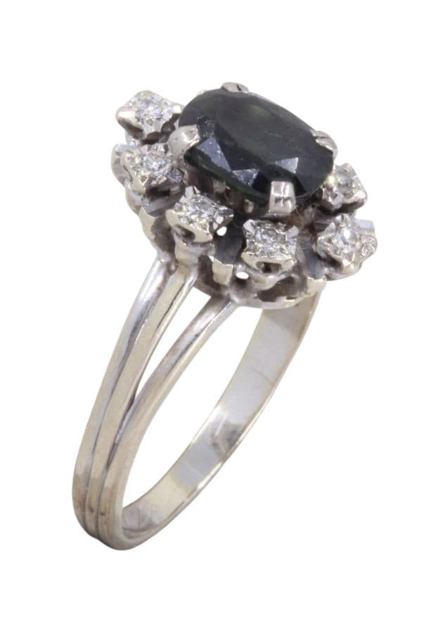 Bague Saphir et Diamants - photo 3