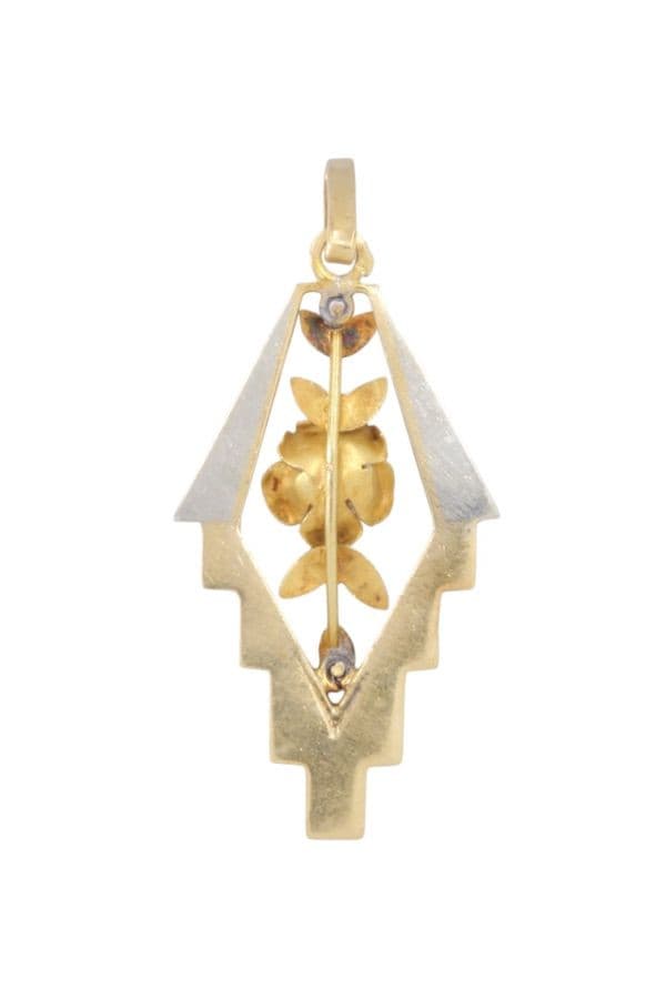 Pendentif Rose Art-Déco - photo 2