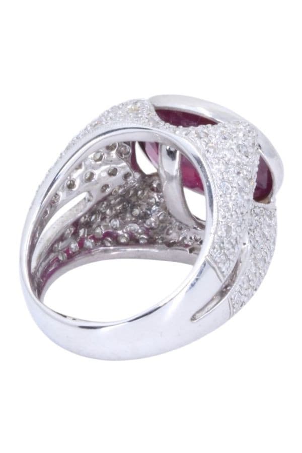 Bague Rubis et Pavage Diamants - photo 6