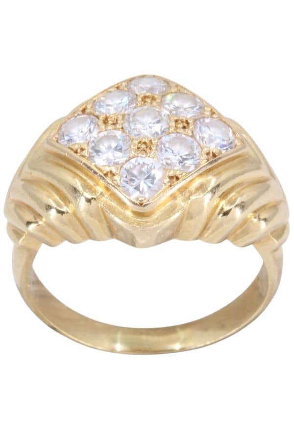BAGUE PAVÉE DIAMANTS, photo 2 sur 3