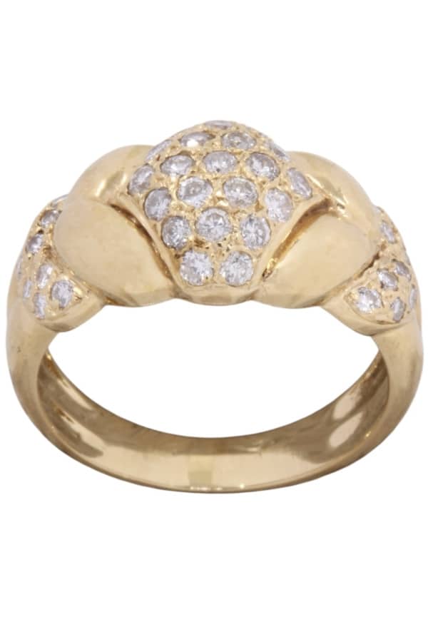 BAGUE MODERNE PAVAGE DIAMANTS, photo 2 sur 3