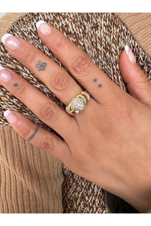 Bague Moderne Pavage Diamants - photo 2