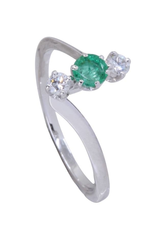 Bague Émeraude et Diamants - photo 5