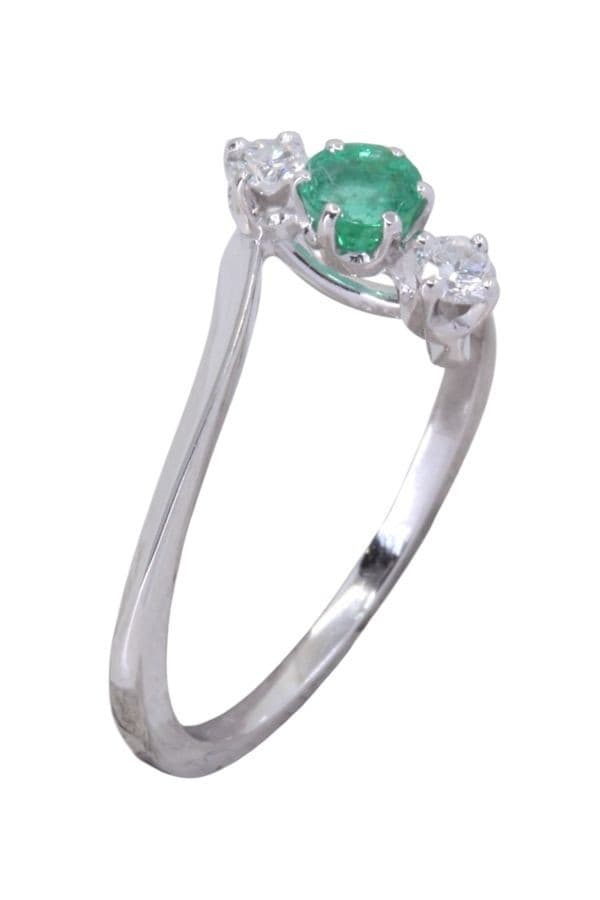 Bague Émeraude et Diamants - photo 3