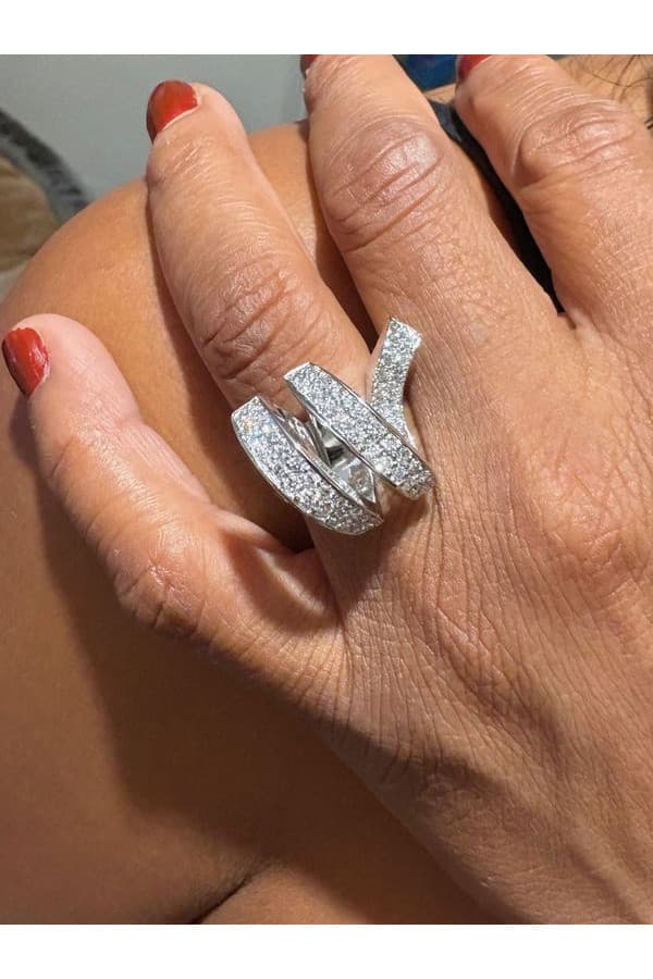 Bague Moderne Pavage Diamants - photo 2