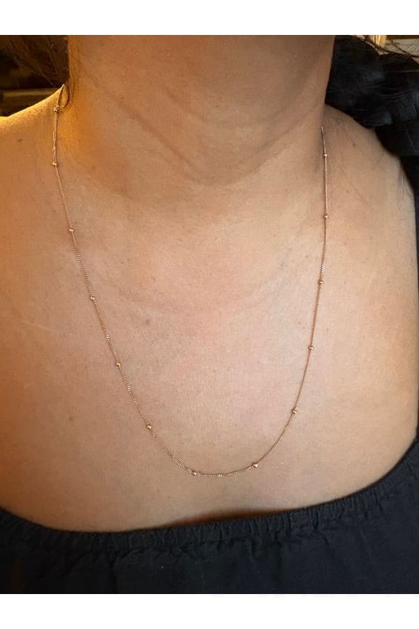 Collier Boules Maille Gourmette - photo 2