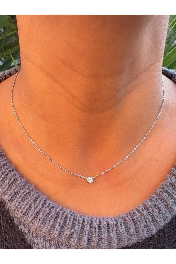Collier Centre Diamant - photo 2