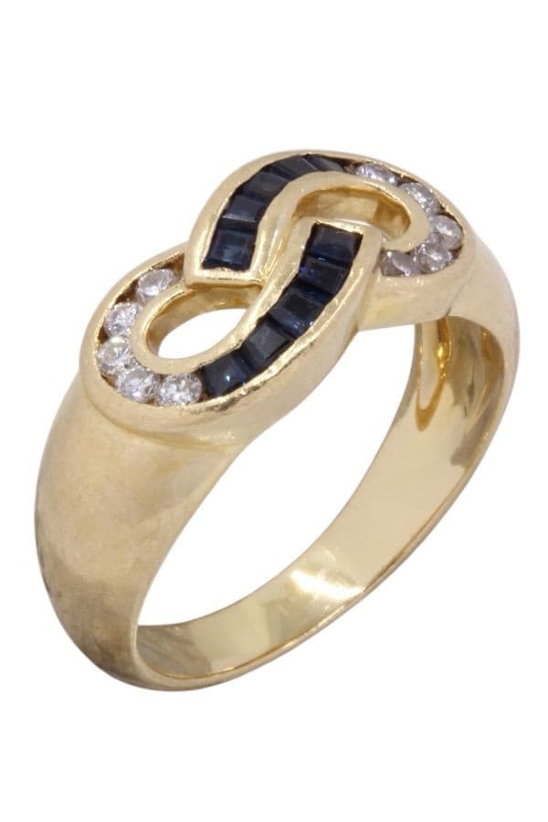 Bague Moderne Saphirs et Diamants - photo 3
