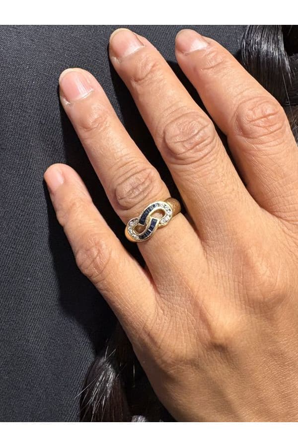 Bague Moderne Saphirs et Diamants - photo 2