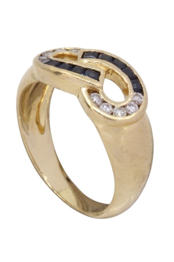 Bague Moderne Saphirs et Diamants - photo 4