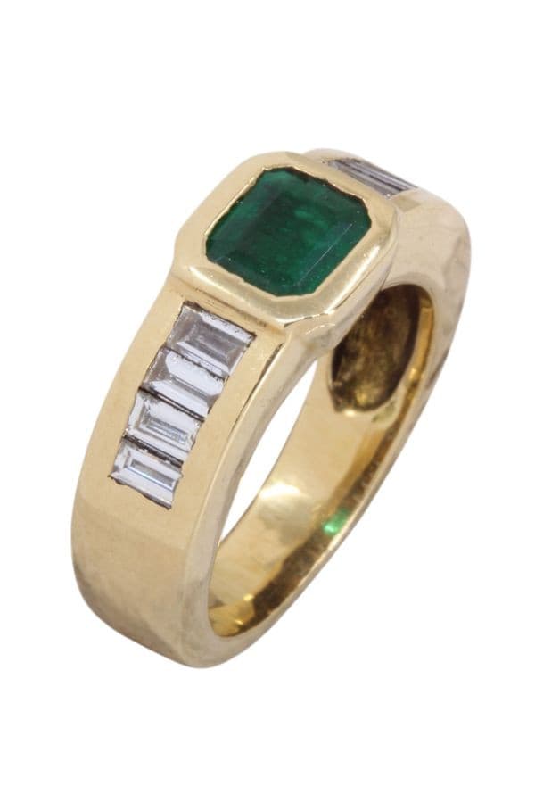 Bague Emeraude et Diamants - photo 3