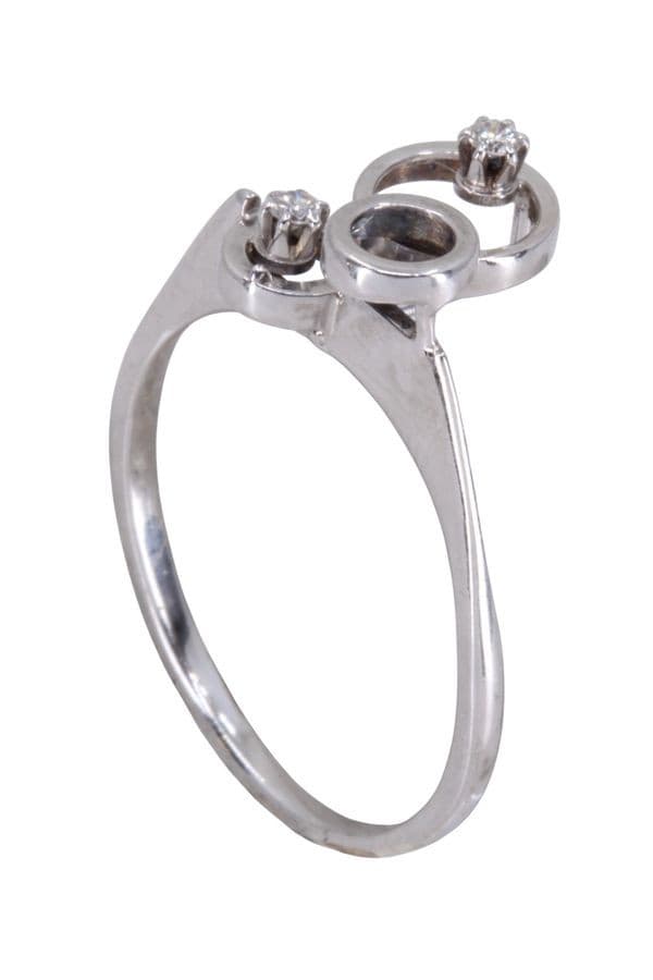 Bague Cercles Diamants 1970'S - photo 4