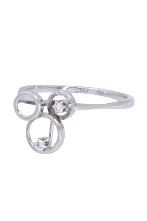 Bague Cercles Diamants 1970'S - photo 6