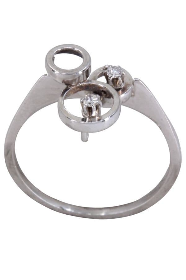 Bague Cercles Diamants 1970'S