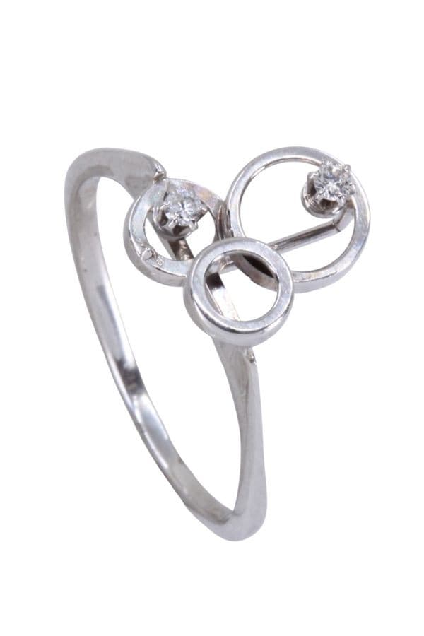 Bague Cercles Diamants 1970'S - photo 5