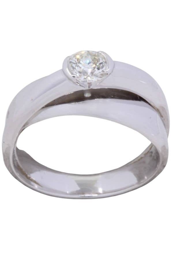 SOLITAIRE MODERNE DIAMANT, photo 2 sur 3