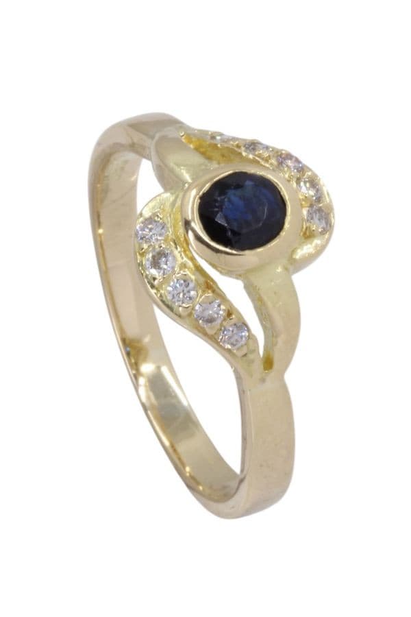 Bague Saphir et Diamants - photo 5