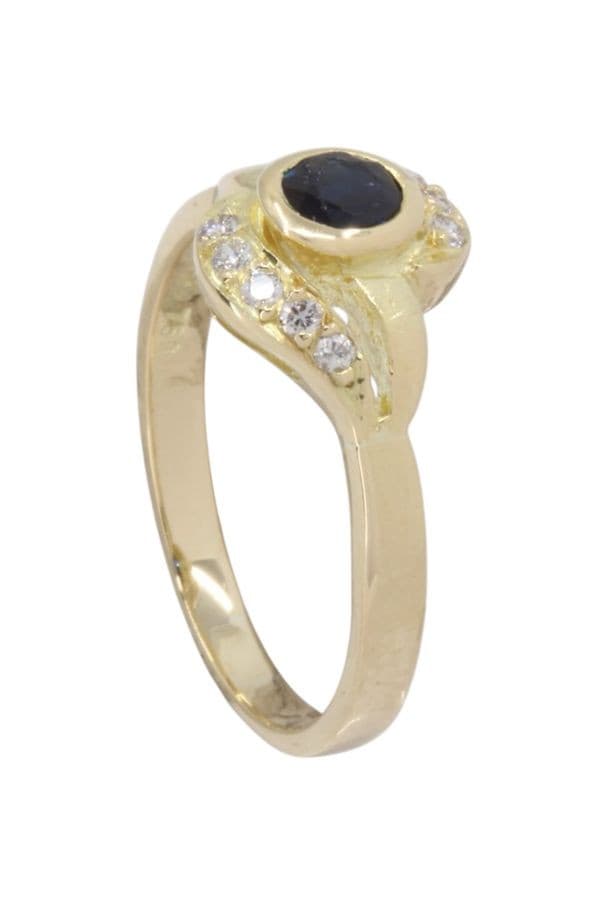 Bague Saphir et Diamants - photo 4