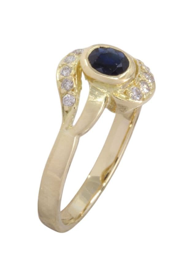 Bague Saphir et Diamants - photo 3