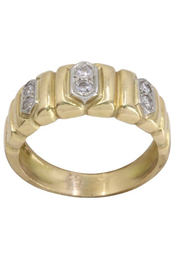 BAGUE MODERNE DIAMANTS, photo 2 sur 3