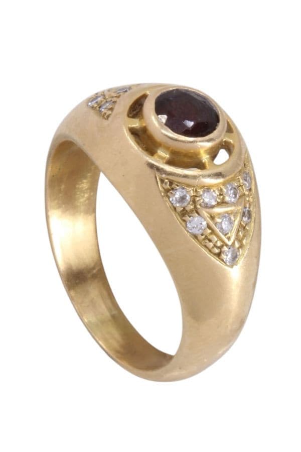 Bague Jonc Rubis et Diamants - photo 4