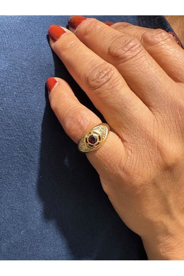 Bague Jonc Rubis et Diamants - photo 2