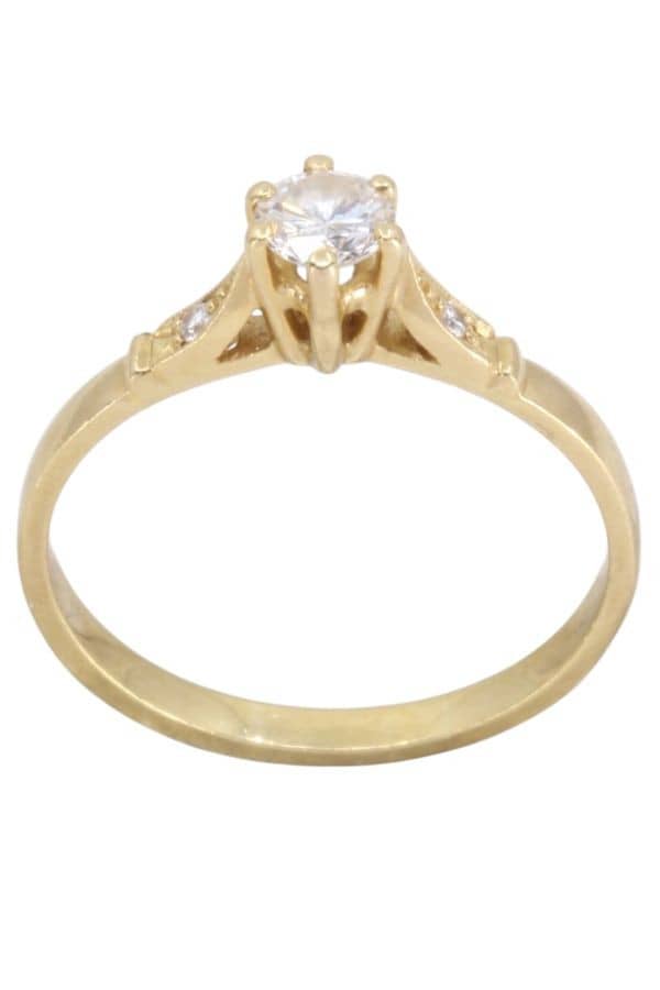 BAGUE EFFET SOLITAIRE DIAMANT, photo 2 sur 3