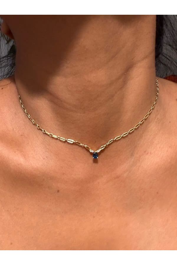 Collier Saphir et Diamants - photo 2