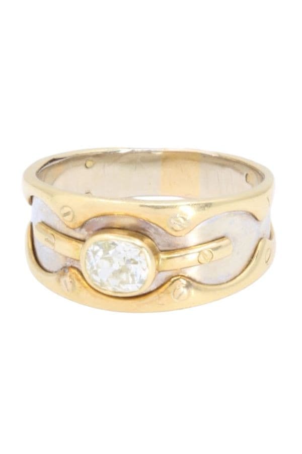 Bague Moderne 2 Ors Diamant - photo 6