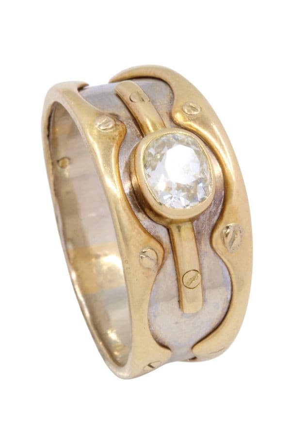 Bague Moderne 2 Ors Diamant - photo 5