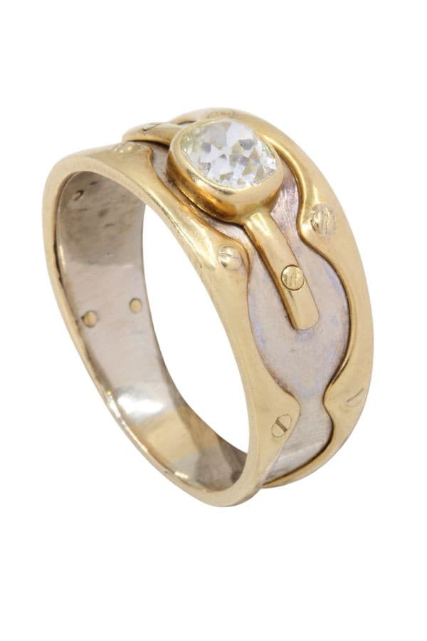 Bague Moderne 2 Ors Diamant - photo 4