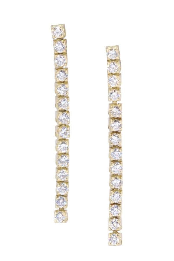 Boucles d'Oreilles Pendantes Diamants