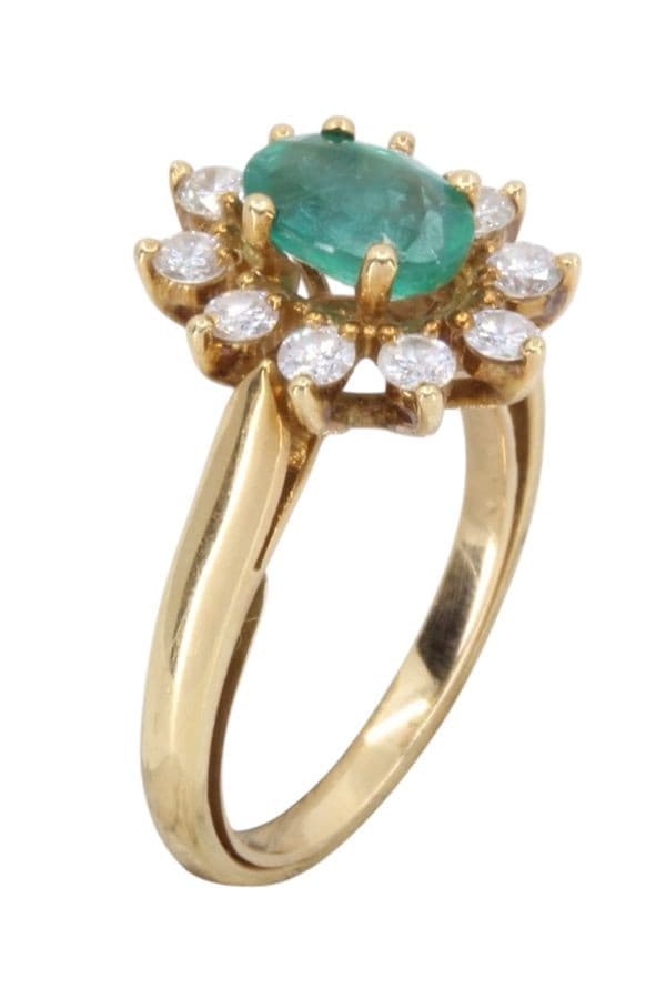Bague Marguerite Emeraude et Diamants - photo 3