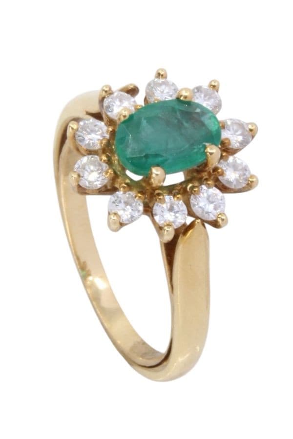 Bague Marguerite Emeraude et Diamants - photo 5