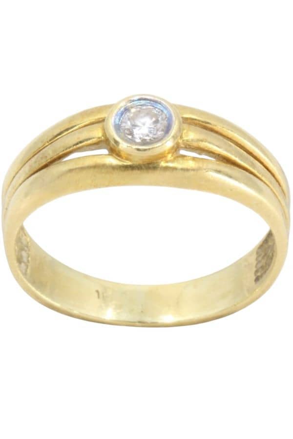 BAGUE SOLITAIRE DIAMANT MODERNE, photo 2 sur 3