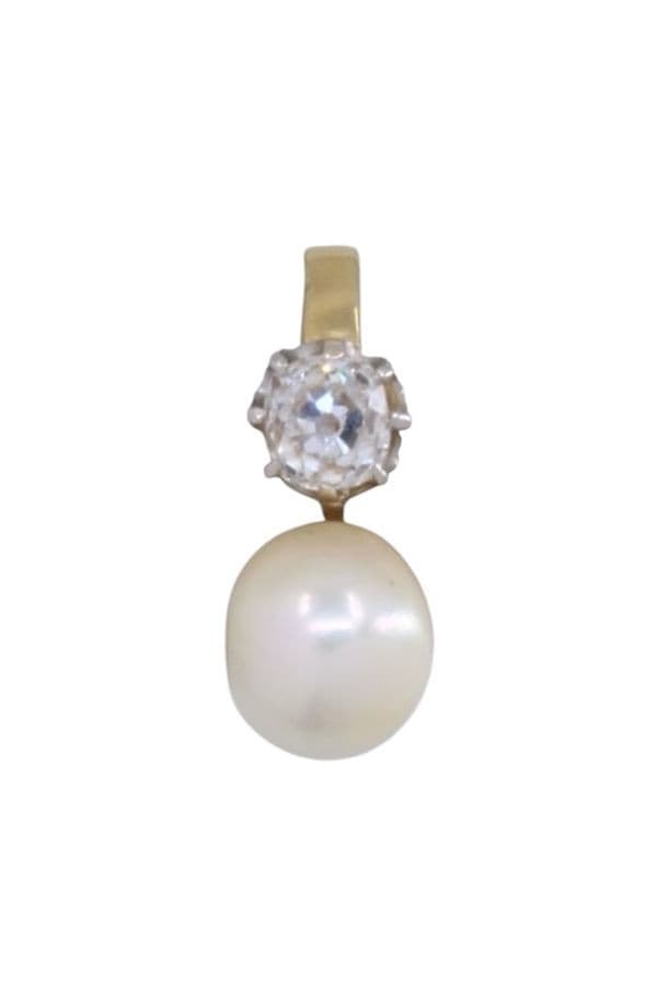 Pendentif Perle et Diamant