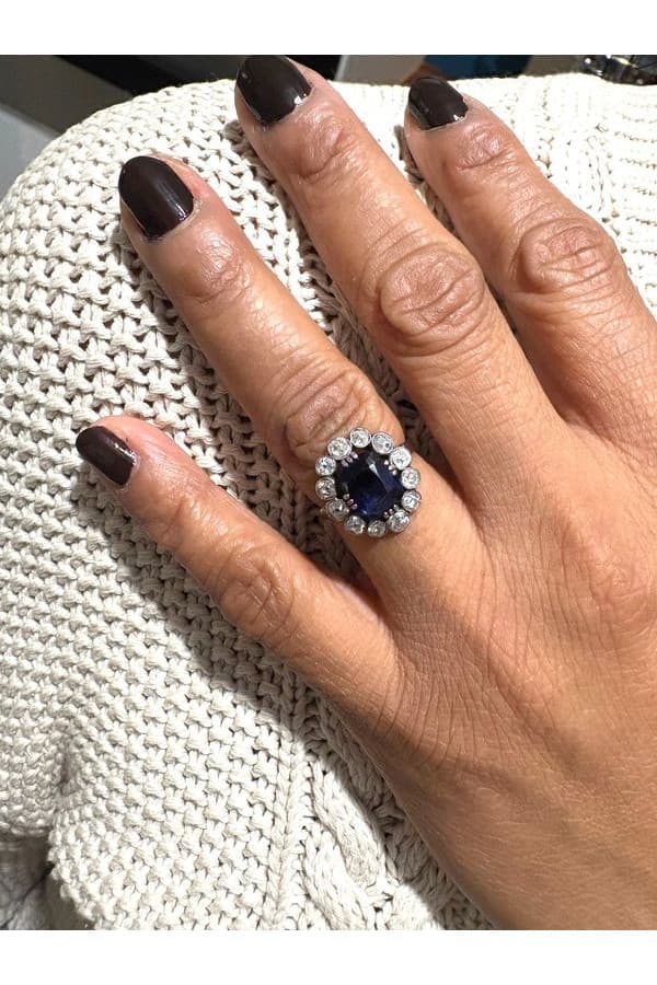 Bague Pompadour Saphir et Diamants - photo 2
