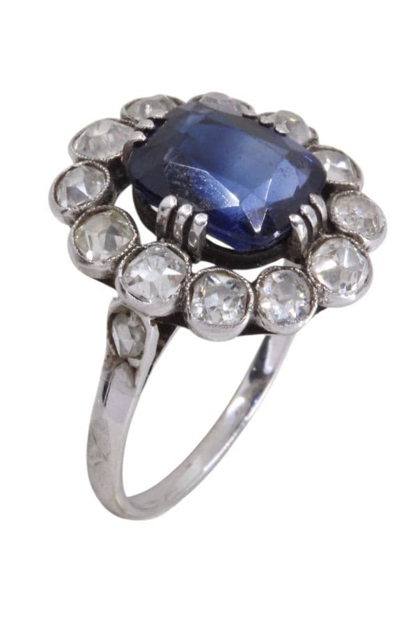 Bague Pompadour Saphir et Diamants - photo 3