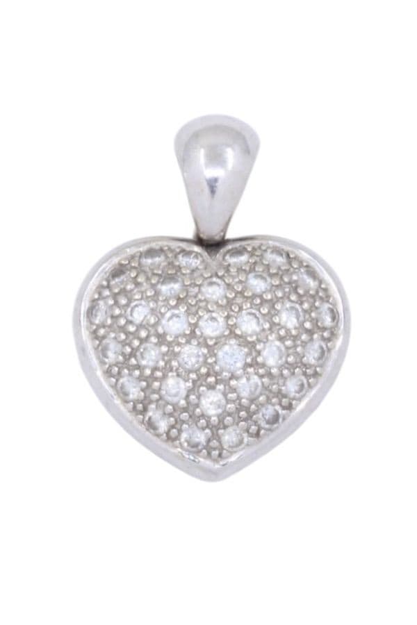 Pendentif Coeur Pavage Diamants